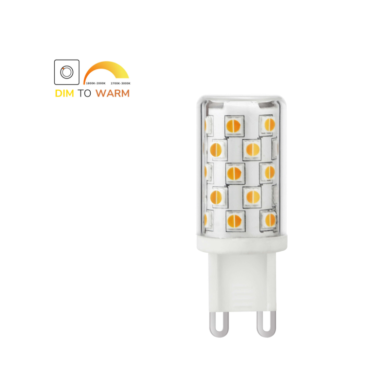 Warm to Dim  2200K--3000K G9 4W 400lm LED bulb comes with SAA CE RoHS ErP PSE  FCC ETL Title 20/24